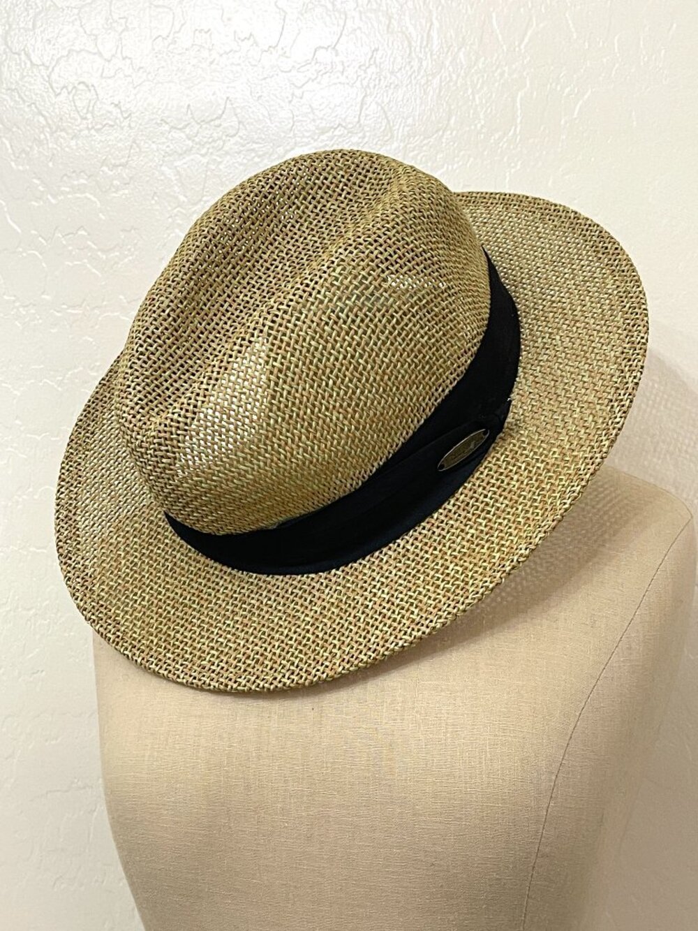 Panama Jack Hat Open Weave Black Band